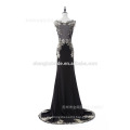 Fashion New Traditional Formal Evening Dress See Through Back Embroidered Crystal Prom Dress